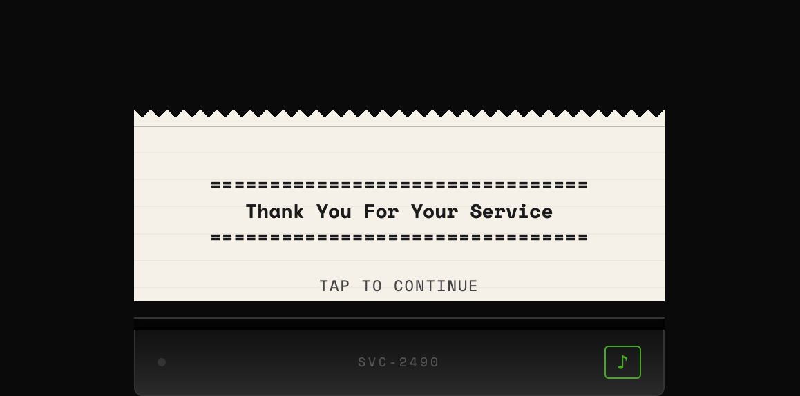 Thank You For Your Service